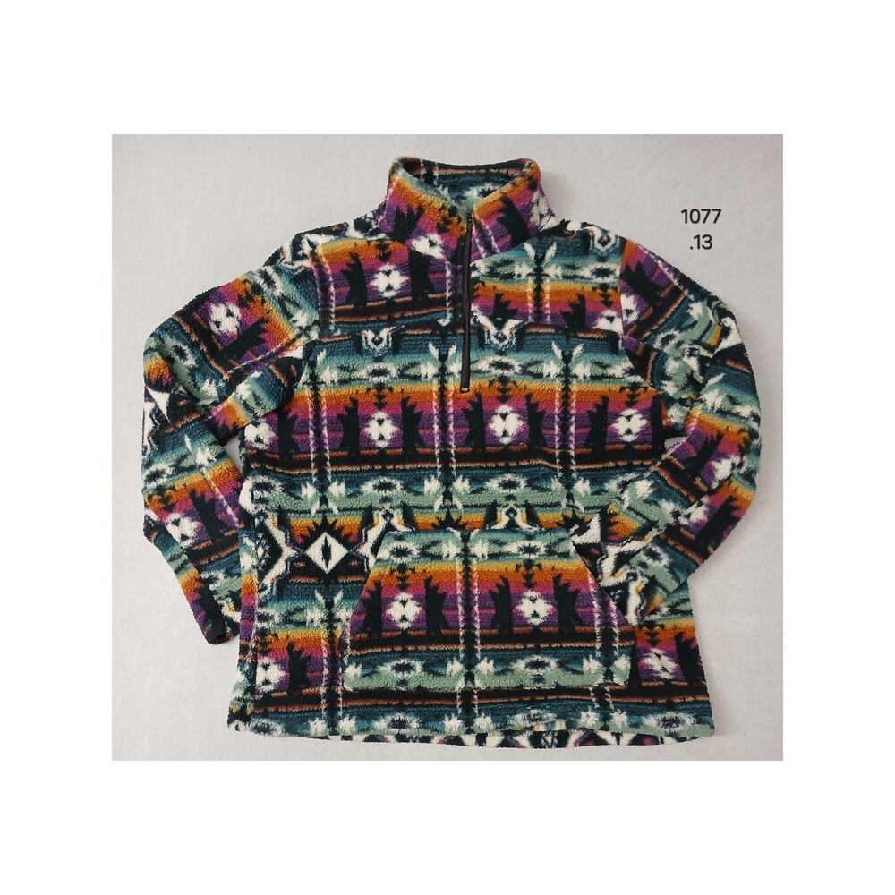 Crazy Train (Small) Multicolor Aztec/Western Fleece Jacket